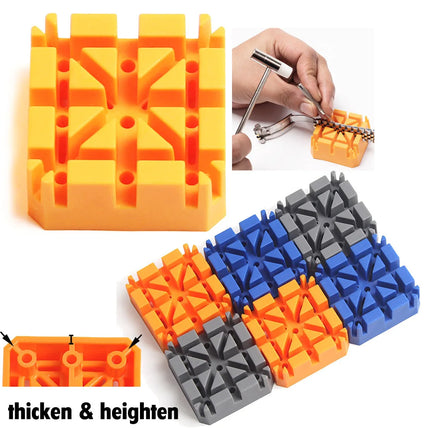 Watch Repair Bracelet Holder Crossed Different Slots Stable Plastic Watch Link Removal Support Holder for Watchmaker Tools