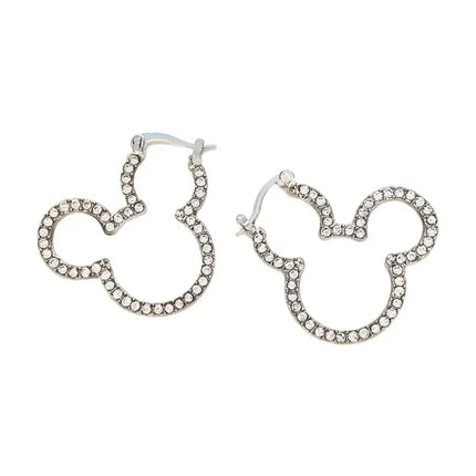 Crystal Mickey Clip Earrings