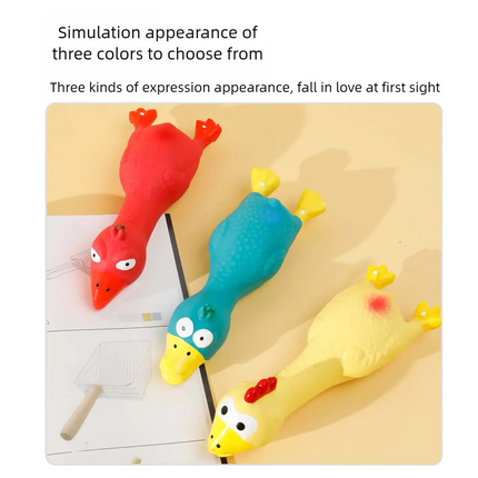 Dog Toys Make A Sound Cooing Chicken Dog Toy Durable Latex Chew for Small To Medium Breeds Interactive Play Pet Products Toy