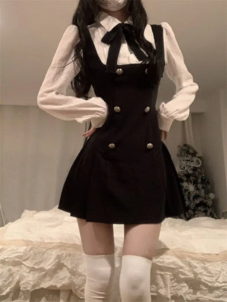 Women's Preppy Bow Dress