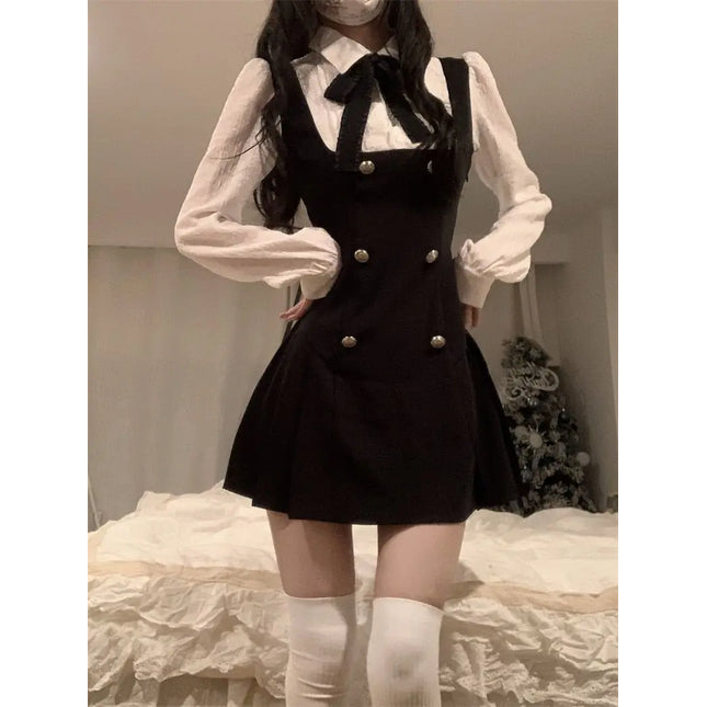 Women's Preppy Bow Dress