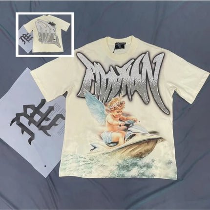 Angel Print Cotton T-Shirt