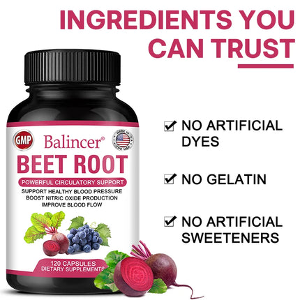 Beetroot - Supports heart and blood vessel health, supports blood pressure and cholesterol levels, antioxidant