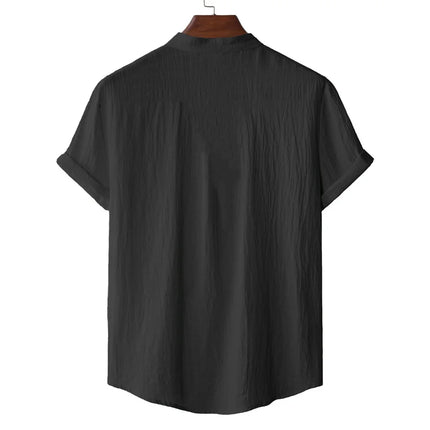 Men's Linen Henley T-Shirt
