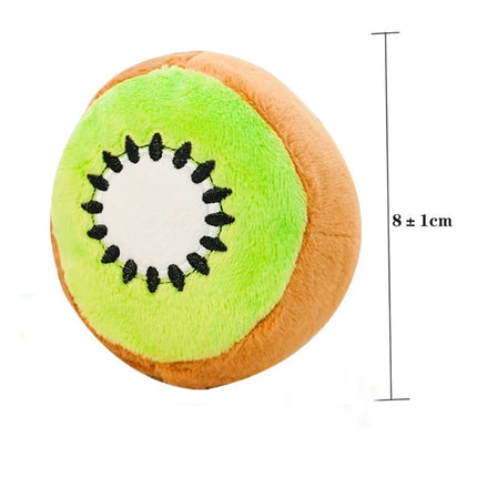 Dog Squeaky Toys Plush Animal Fruit Food Toy Durable Chew Interactive Toys Small Medium Dogs Cats Puppy Pet Supplies