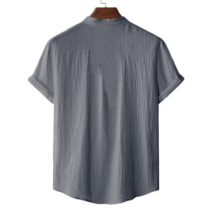 Men's Linen Henley T-Shirt