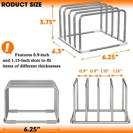 Kitchen Hanging Organizer Rack Chopping Board Stand Cupboard Towel Rags Hanger Cutting Board Pot Cover Holder Storage Shelf
