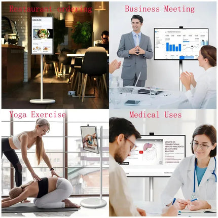 Smart Tablet 27 Inch Portable Smart TV Android13 IPS Touch Screen Height Adjustable 100WH Battery Working Time 6-8 Hours