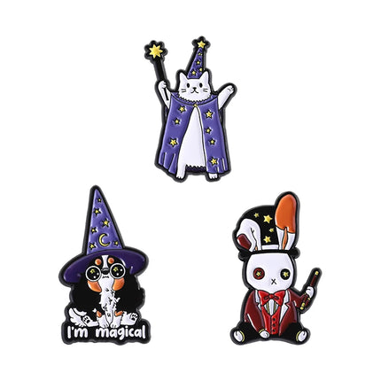 2-5Pcs/Set Punk Halloween Collected Enamel Pins Pumpkin Duck Capybara Skeleton Cat Ghost Brooch Lapel Badge Jewelry Gift Friends
