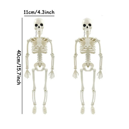 40cm Human Shape Bones Posable Skeleton,Haunted House Horror Props,Halloween Skull Skeleton Party Home Decorations DIY Supplies
