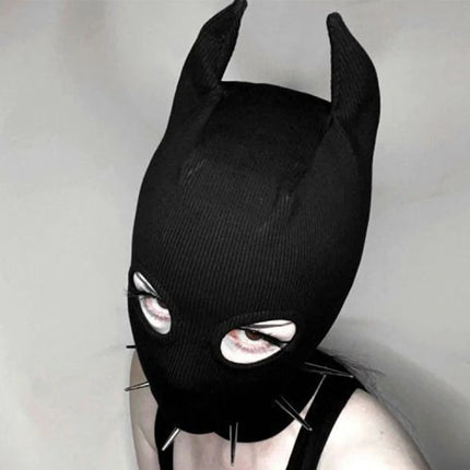 High Street Funny Style Personality Black Cartoon Mask For Halloween Cosplay Masked Hat