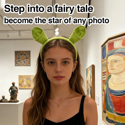 Halloween Shrek Creative Cute Headband Photo Performance Costume Hairpin Super Cute Women's New Cartoon Hair Accessory