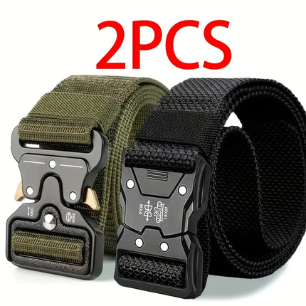 High quality tactical belt for men fashionable business trend outdoor sports canvas breathable and wear-resistant belt for men