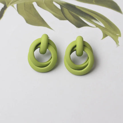 Colorful Metal Dangle Earrings for Women Personality Fashion Drop Earrings Flower Heart Pendants Earrings pendientes mujer