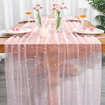 Pearl Tulle Table Runner