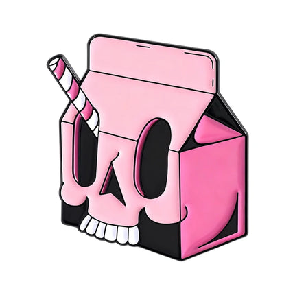 Halloween Skull Candy Lollipop Enamel Pins Goth Skeleton Soda Drink Jiuce Spooky Brooches Lapel Badge Jewelry Gifts for Friends