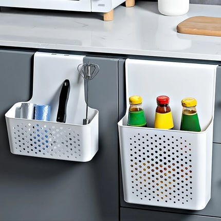 Kitchen Cabinet Door Interior Storage organizer and Box, Hanging Hook Behind the Door, Kitchen Cabinet Door Basket Shelf Baskets
