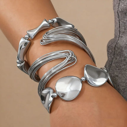 Geometric Cuff Bracelet Set