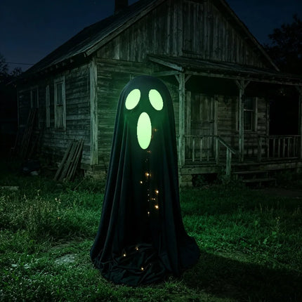 Luminous Halloween Standing Ghost Decor Adjustable Gothic Outdoor Light-up Ghost ED Lights Soft LED Lights Halloween Decor Prop