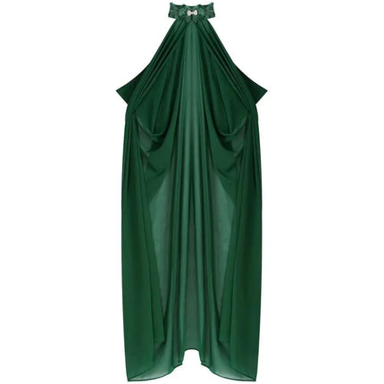 Halloween Costume Women Shawl Cape Cloak Medieval Neck Cape Shawl Cosplay Princess Witch Bride Party Chiffon Light Coat Robe