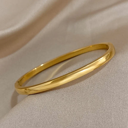 Gold Stainless Steel Bangle