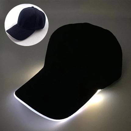 Halloween Adult Hat Led Optical Fibre Cap Baseball Cap NightClub Concert Masquerade Outdoor Fun Event Supplies Rap Summer Hat