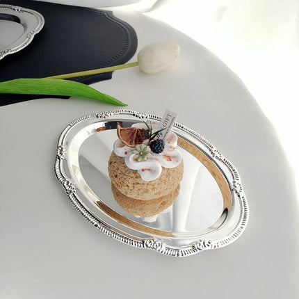 Vintage Embossed Silver Tray