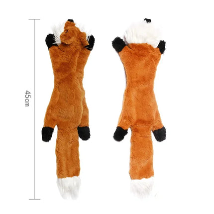 Cute Plush Squeak Toys Pet Wolf Rabbit Animal Plush Toys Dog Chew Whistling Involved Squirrel Dog Toy Funny Pet Products