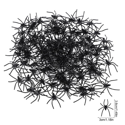 50/100Pcs Halloween Spider Scary Luminous Glow Spider for Halloween Party Home Indoor Outdoor Web Decoration Haunted House Props