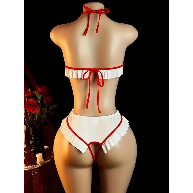 Sexy Nurse Halloween Costume for Women Adult Exotic Role Play Lingerie Set