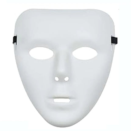 1/5/10PCS Halloween Fancy Dress White Mask,Full Face Anonymous Street Dance Ghost Step Cosplay Masquerade Mask for Hip Hop Dance