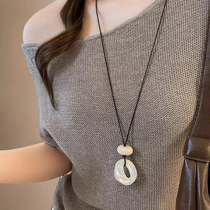 Geometric Cross Pendant Necklace
