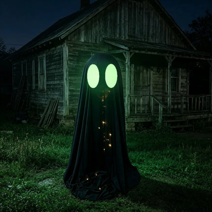 Luminous Halloween Standing Ghost Decor Adjustable Gothic Outdoor Light-up Ghost ED Lights Soft LED Lights Halloween Decor Prop