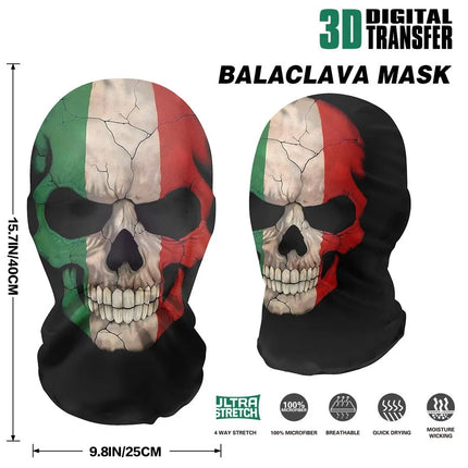 Skeleton Full Face Fashion Headwear Mask Motorcycle Perspective Net Balaclava Bike Outdoor Wearing Halloween, Christmas Mask