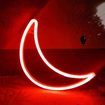 Halloween Bat Spirit LED Neon Wall Decor for Party Gift - Terrifying Atmosphere - USB or Battery Powered