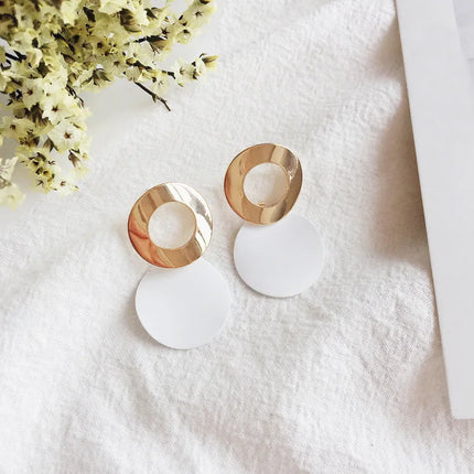 Colorful Metal Dangle Earrings for Women Personality Fashion Drop Earrings Flower Heart Pendants Earrings pendientes mujer