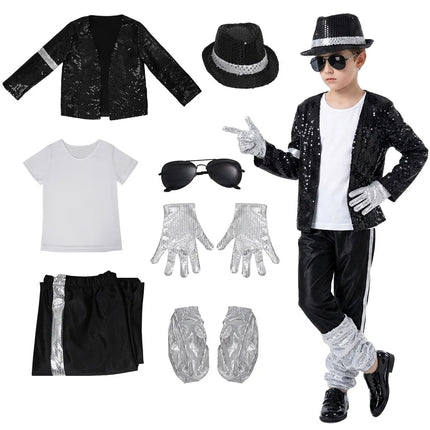 Halloween Coplay outfit for Show Performance Party Michael Jackson Celebrity Birthday Carnival Billie Jean Pop Star MJ costume
