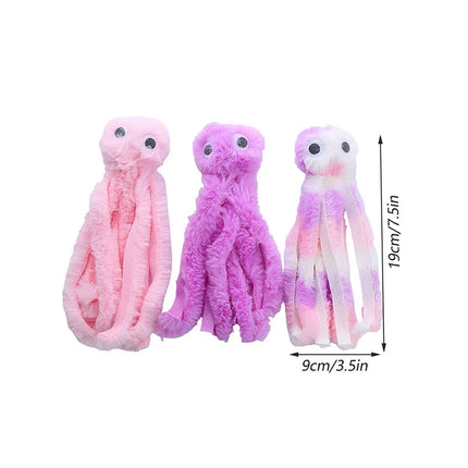 Cute octopus cat toys for kittens and young cats, cat toys for chewing, plush toys, pet supplies