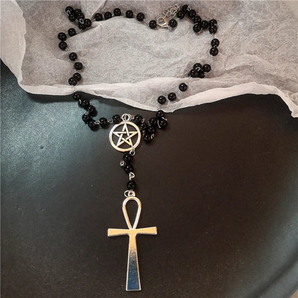 Geometric Cross Pendant Necklace