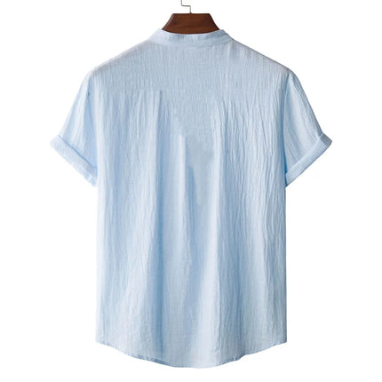 Men's Linen Henley T-Shirt