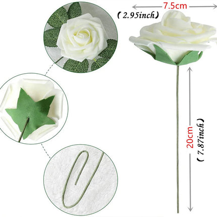Artificial Foam Rose Flowers