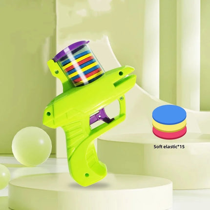 Funny Cat Toys Creative Turnip Gun with Reusable Foam Flying Disc Pet Hunting Interactive Toy Dog Cat Pet Supplies