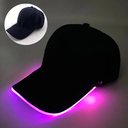 Halloween Adult Hat Led Optical Fibre Cap Baseball Cap NightClub Concert Masquerade Outdoor Fun Event Supplies Rap Summer Hat