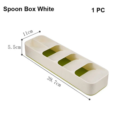 Kitchen Drawer Knife And Fork Partition Storage Box Tray Tableware Spoon Box Soup Spoon Chopsticks Separation Household Shelving