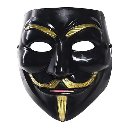 V Face for Mask Black White Vendetta Hackers Halloween Carnival Cosplay Party Adult Diy Anime Killer Anonymous Headwear Men