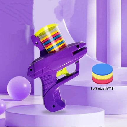 Funny Cat Toys Creative Turnip Gun with Reusable Foam Flying Disc Pet Hunting Interactive Toy Dog Cat Pet Supplies