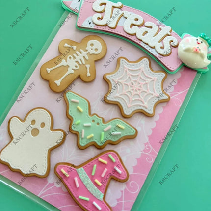 KSCRAFT Halloween Cookies Cutting Dies Stencils for DIY Scrapbooking Decorative Embossing DIY Paper Cards