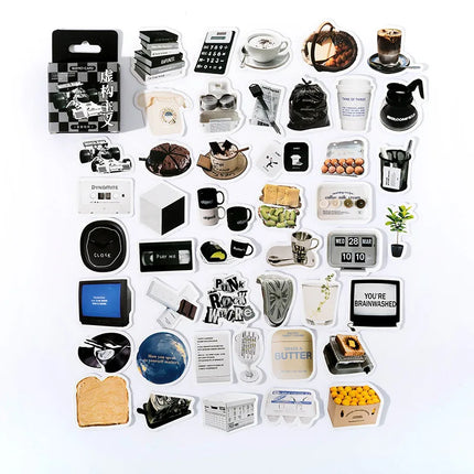 46pcs Halloween Sticker Pack DIY Material Decorative Stationery Album Diary Cup Notebook Mobile Phone Scrapbook