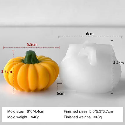 Halloween Mini Ghost Pumpkin Silicone Mold - 3D Stackable Candle Mold for DIY Soap Resin Plaster & Home Decor