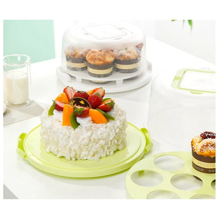 B62B-Cake Box Cupcake Holder With Lid Transparent Cake Transparent Cake Box Carrier With Lid Handles Cupcake Holder